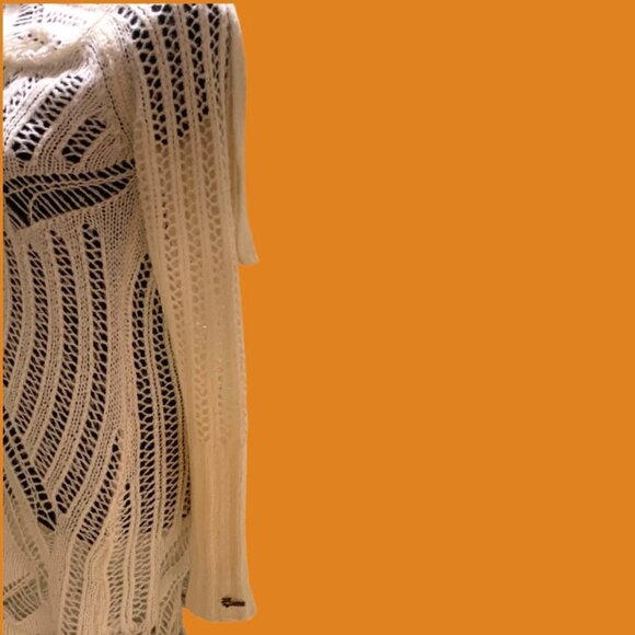 Guess Open Knit White Cover Up Dress - Picture 5 of 9